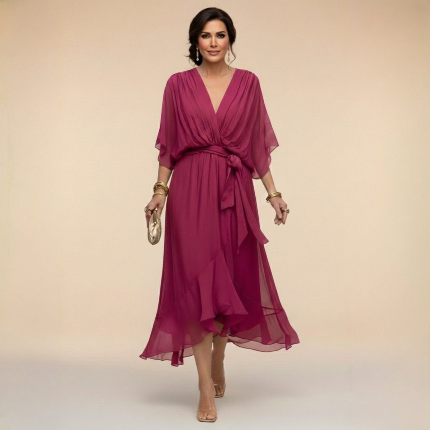 ESTÉFANI – Vestido Midi Fluido