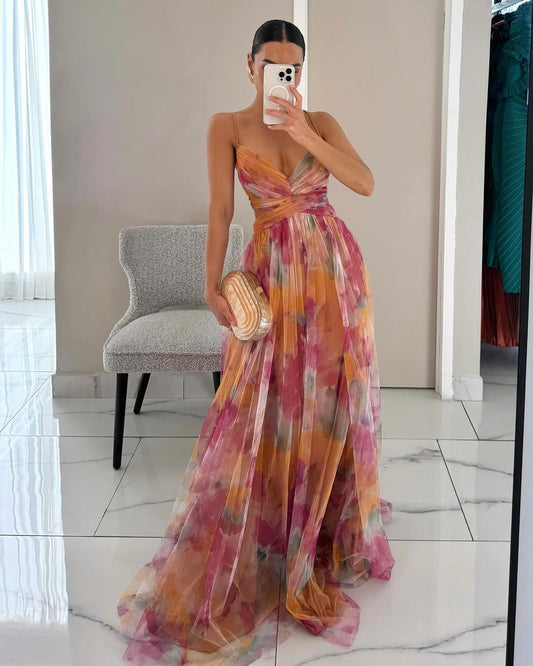 Claudia | Vestido Largo Floral Elegance