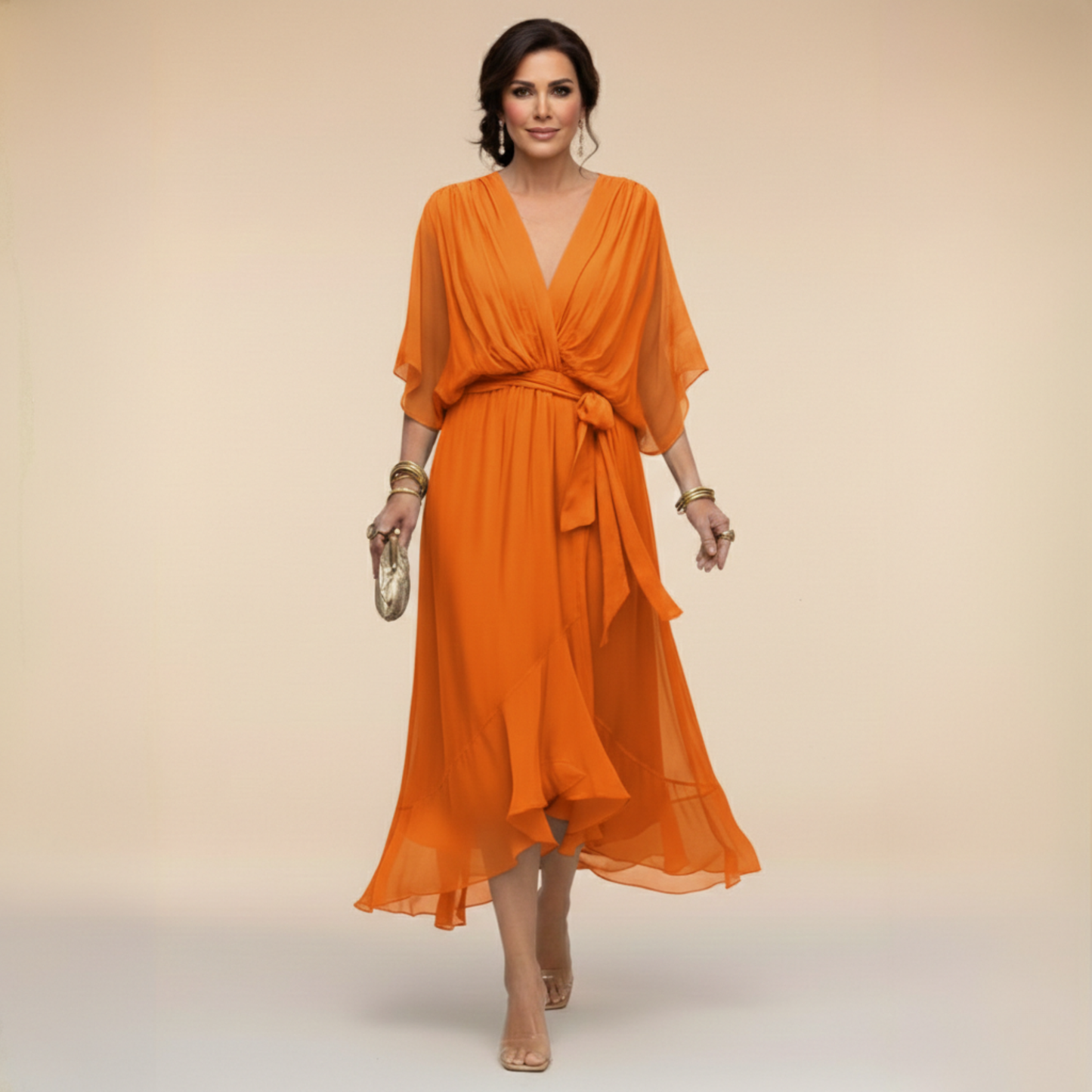 ESTÉFANI – Vestido Midi Fluido