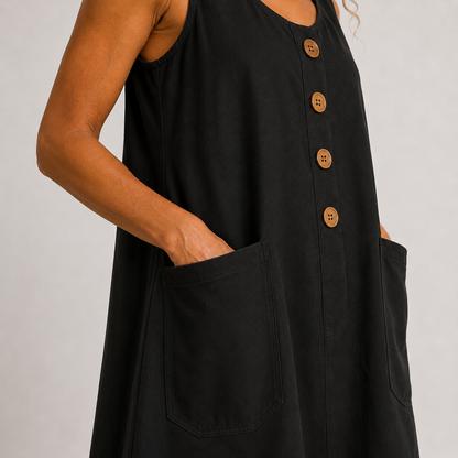 Elisa | Vestido de algodón y lino