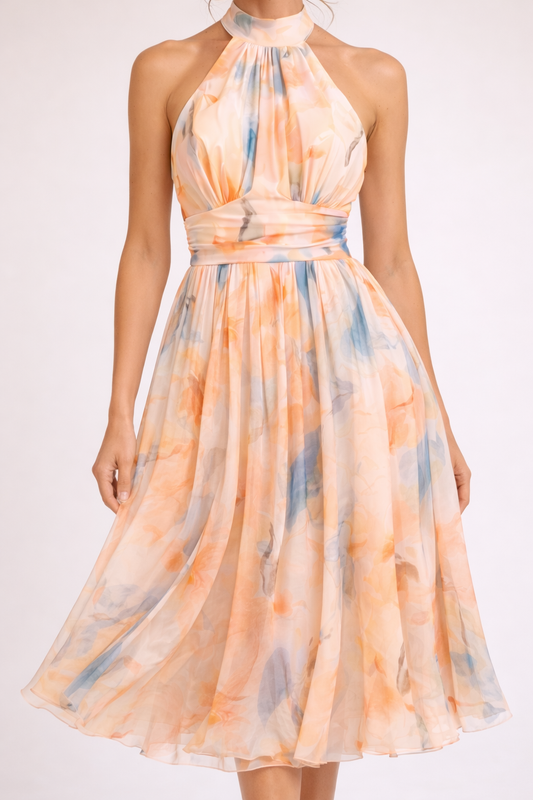 Camila | Vestido Acuarela Pastel